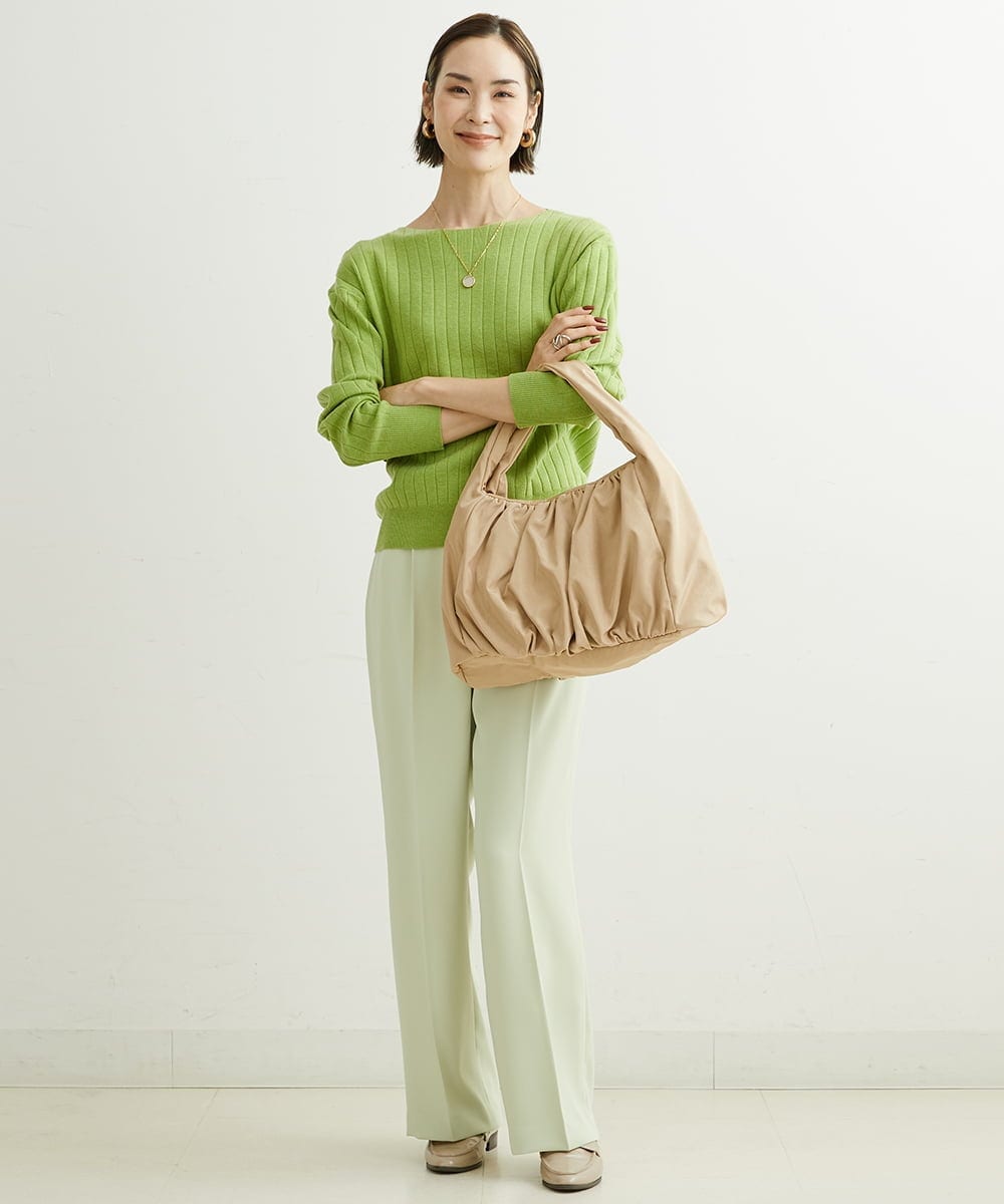 BPCAS12110 MK MICHEL KLEIN BAG(MK ミッシェルクラン バッグ) ボリュームギャザーハンドバッグ ベージュ