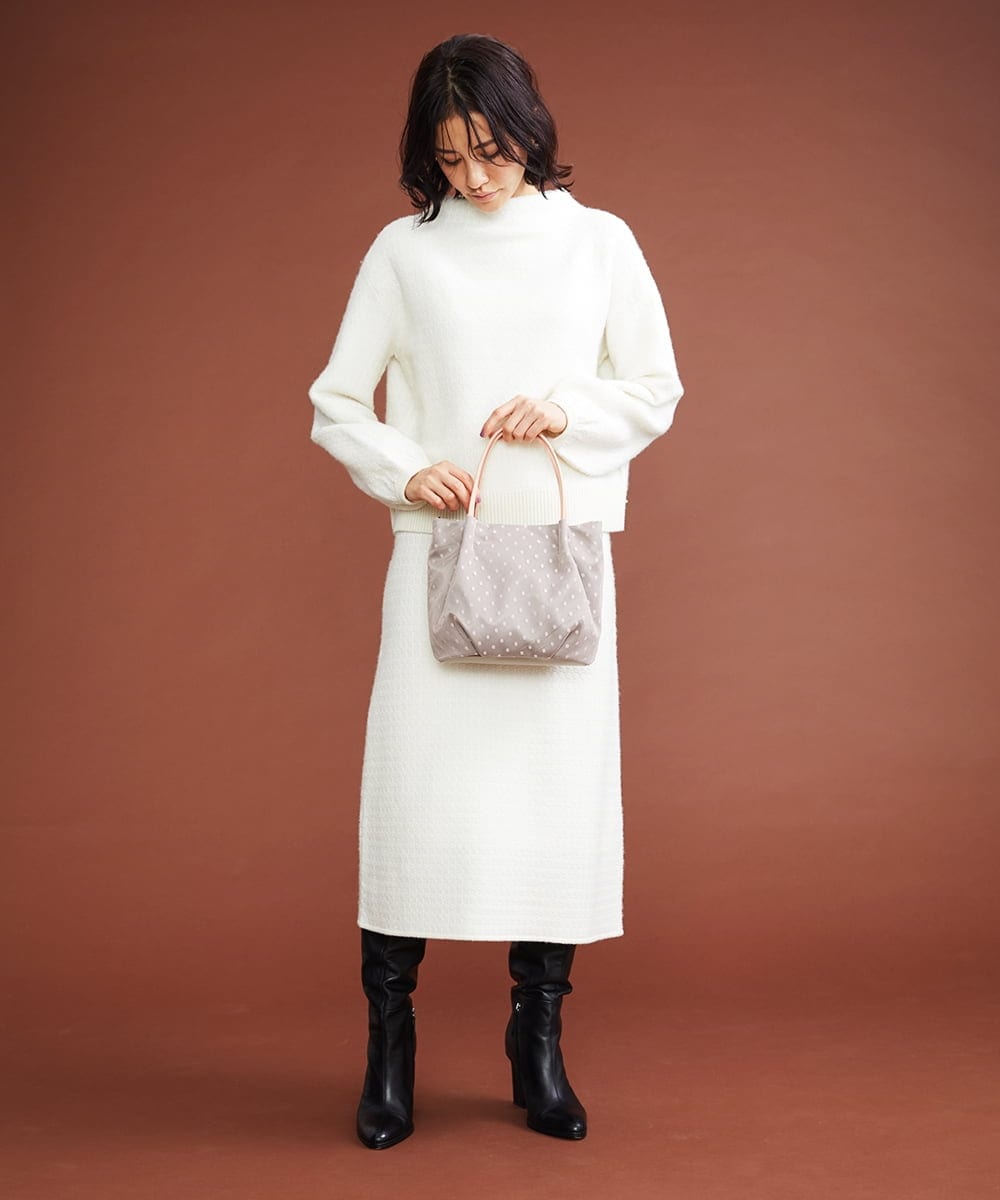 BPCAS25130 MK MICHEL KLEIN BAG(MK ミッシェルクラン バッグ) ドットレーストートバッグ ピンク