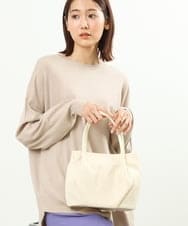 BPCAS25130 MK MICHEL KLEIN BAG(MK ミッシェルクラン バッグ) ドットレーストートバッグ アイボリー