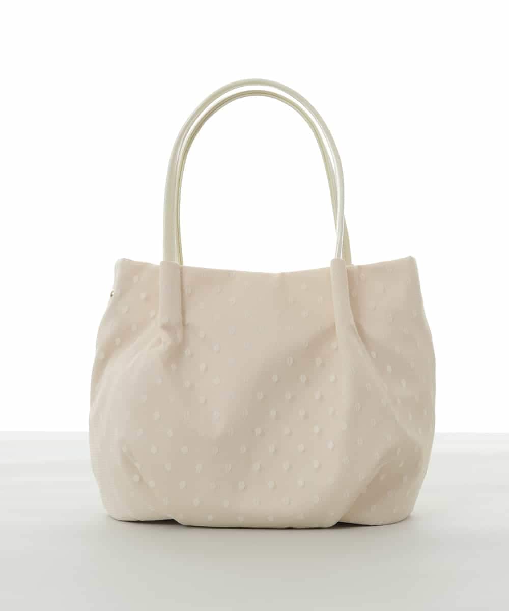 BPCAS25130 MK MICHEL KLEIN BAG(MK ミッシェルクラン バッグ) ドットレーストートバッグ アイボリー