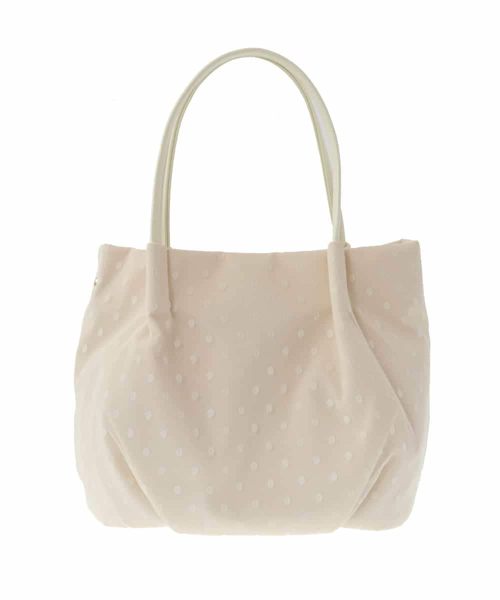 BPCAS25130 MK MICHEL KLEIN BAG(MK ミッシェルクラン バッグ) ドットレーストートバッグ アイボリー