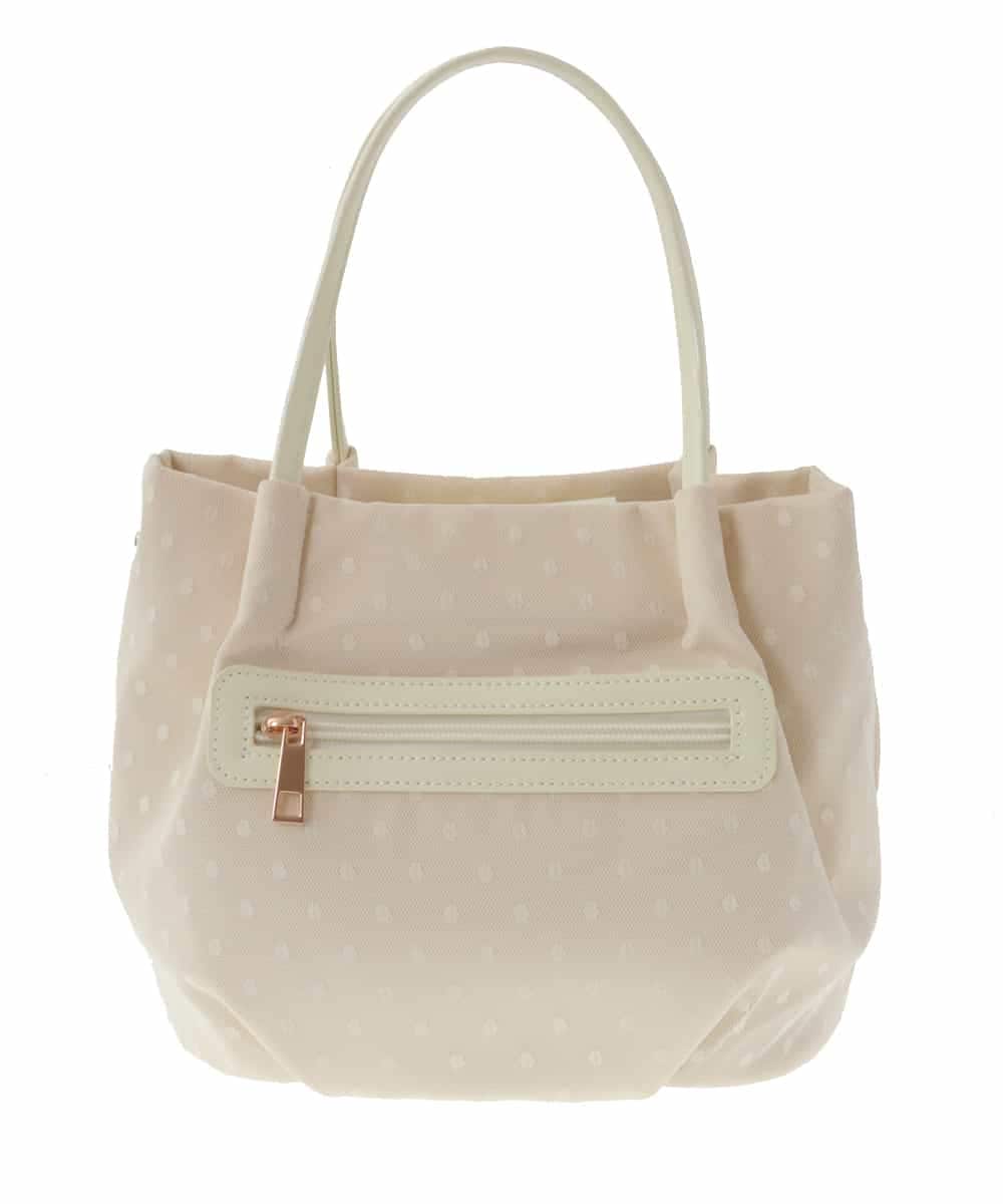 BPCAS25130 MK MICHEL KLEIN BAG(MK ミッシェルクラン バッグ) ドットレーストートバッグ アイボリー