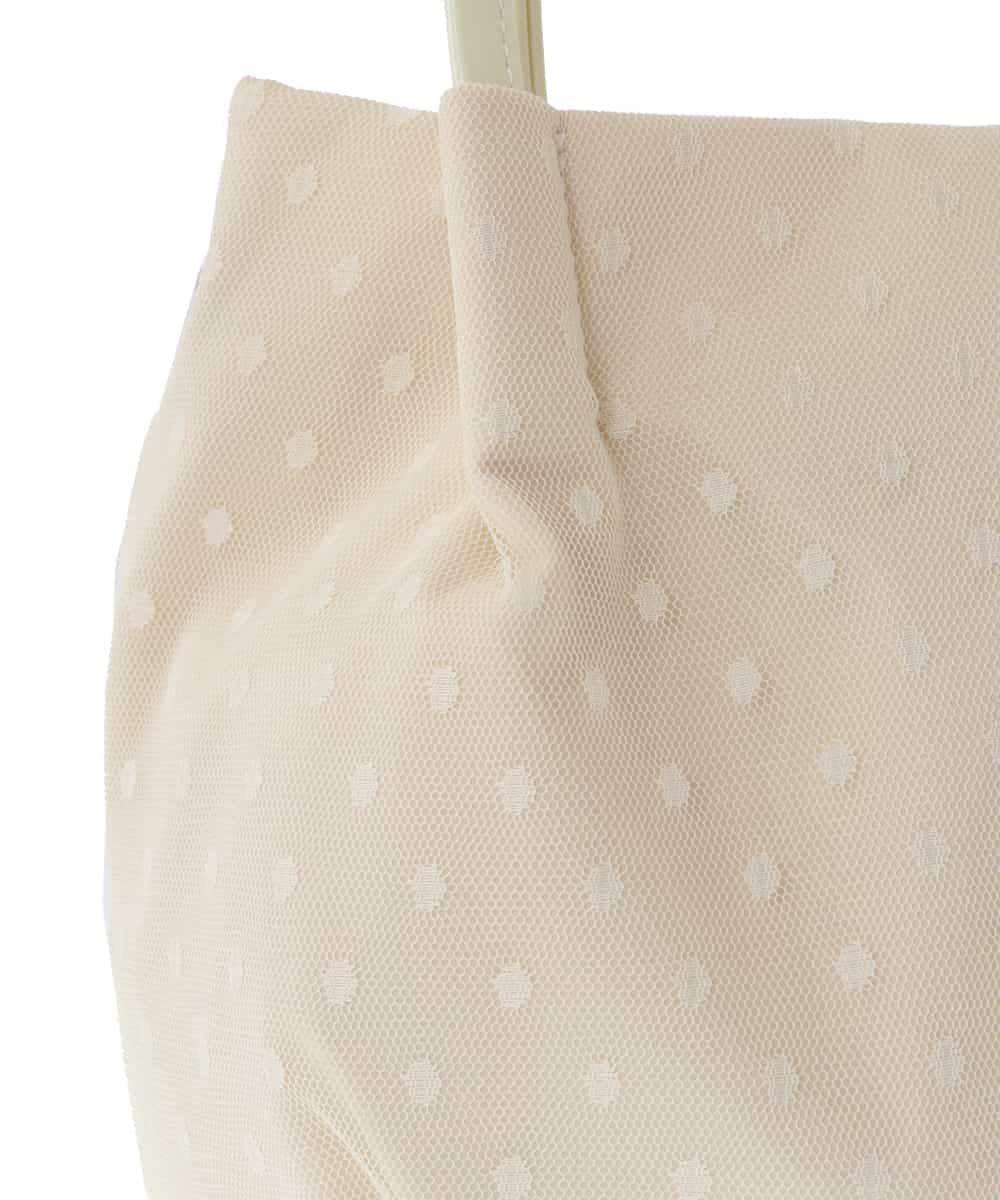BPCAS25130 MK MICHEL KLEIN BAG(MK ミッシェルクラン バッグ) ドットレーストートバッグ アイボリー