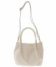 BPCAS25130 MK MICHEL KLEIN BAG(MK ミッシェルクラン バッグ) ドットレーストートバッグ アイボリー