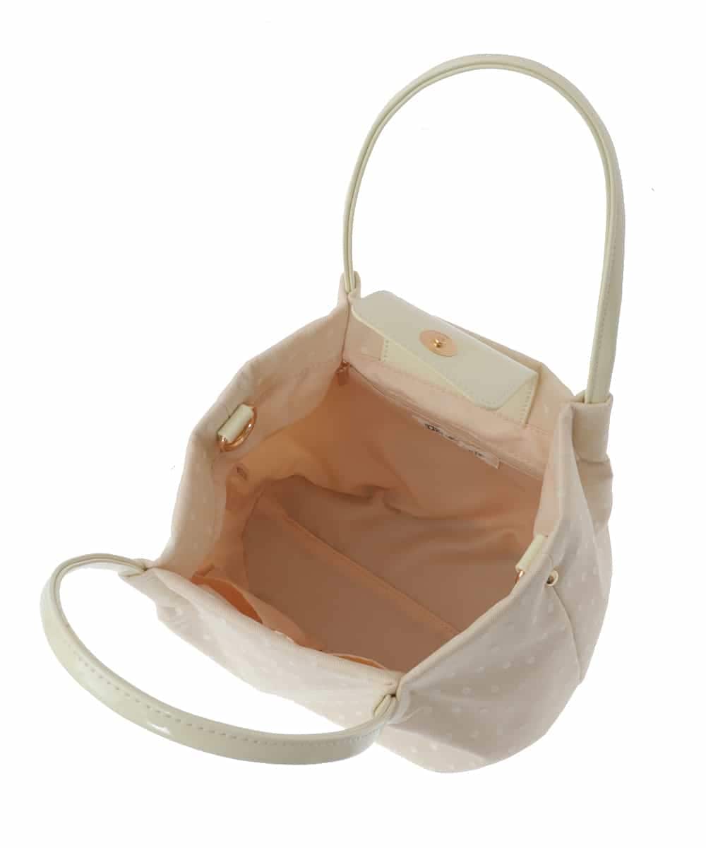 BPCAS25130 MK MICHEL KLEIN BAG(MK ミッシェルクラン バッグ) ドットレーストートバッグ アイボリー