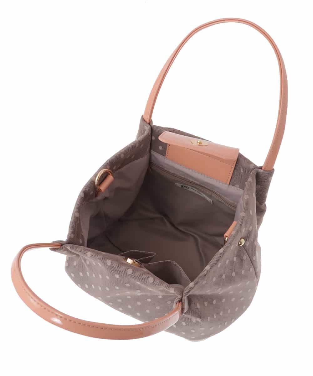BPCAS25130 MK MICHEL KLEIN BAG(MK ミッシェルクラン バッグ) ドットレーストートバッグ アイボリー