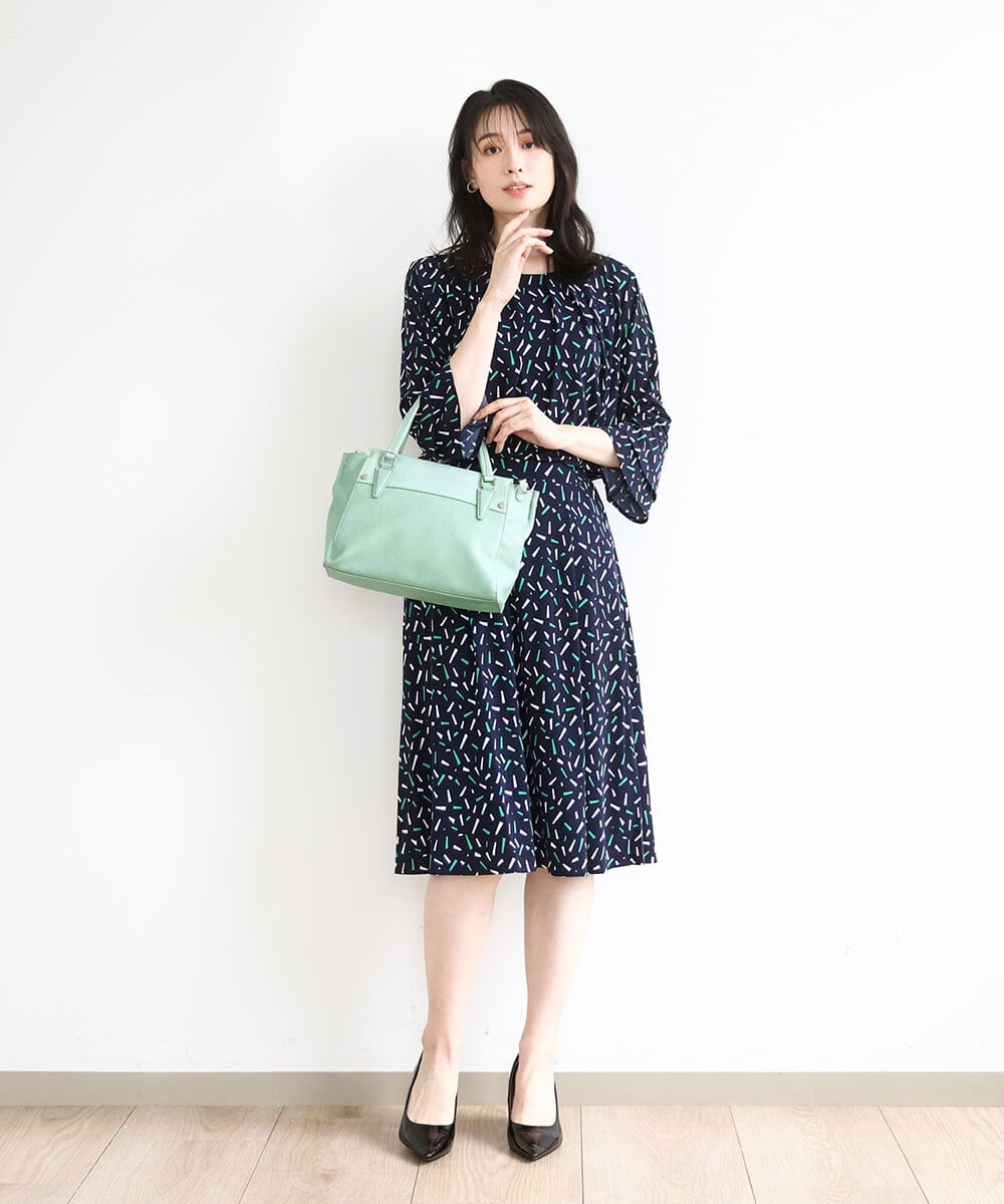 BPCAV14140 MK MICHEL KLEIN BAG(MK ミッシェルクラン バッグ) [2WAY]コンパクトデザインエコレザートートバッグ グリーン