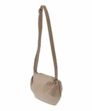 BPCAW40130 MK MICHEL KLEIN BAG(MK ミッシェルクラン バッグ) フェイクレザー ラウンドショルダーバッグ ベージュ