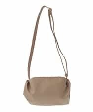 BPCAW40130 MK MICHEL KLEIN BAG(MK ミッシェルクラン バッグ) フェイクレザー ラウンドショルダーバッグ ベージュ