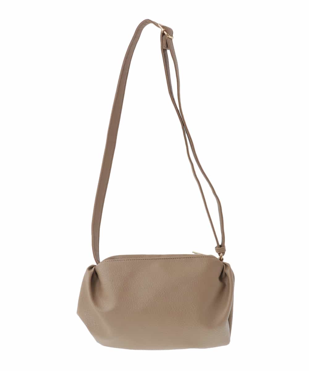 BPCAW40130 MK MICHEL KLEIN BAG(MK ミッシェルクラン バッグ) フェイクレザー ラウンドショルダーバッグ ベージュ