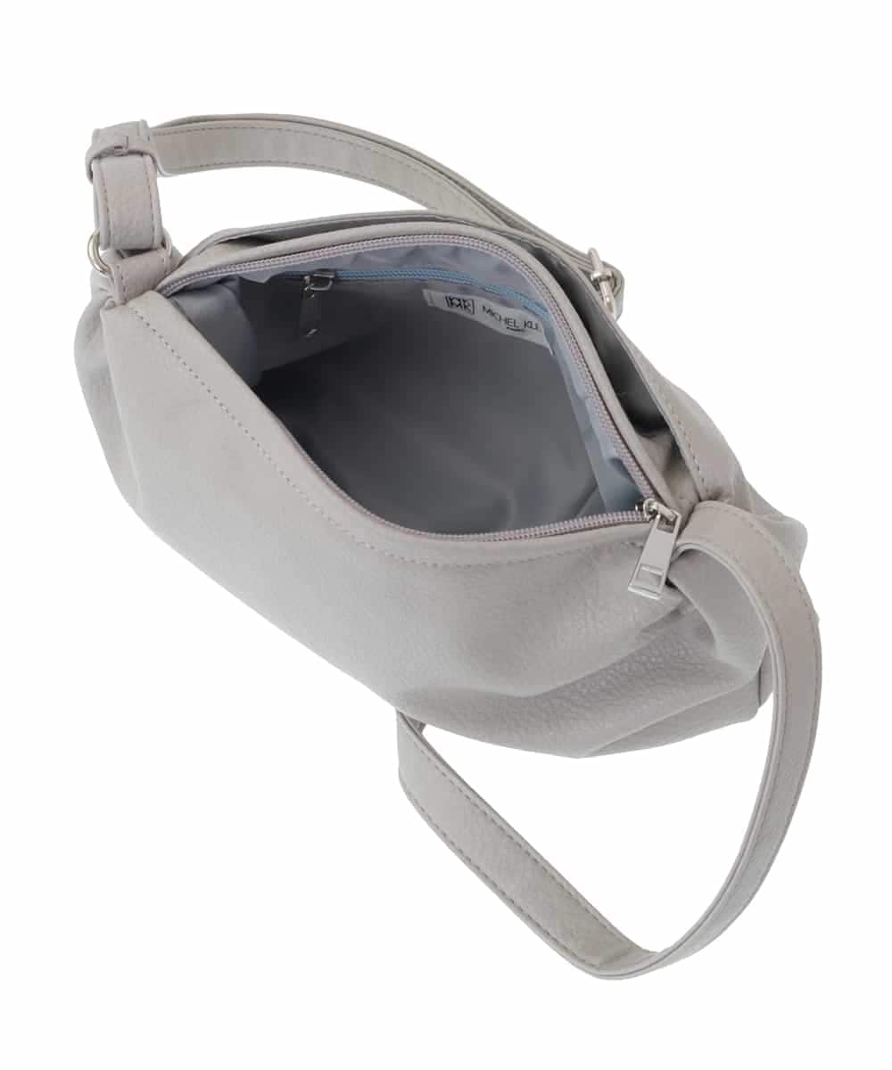 BPCAW40130 MK MICHEL KLEIN BAG(MK ミッシェルクラン バッグ) フェイクレザー ラウンドショルダーバッグ ベージュ