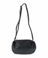 BPCAW40130 MK MICHEL KLEIN BAG(MK ミッシェルクラン バッグ) フェイクレザー ラウンドショルダーバッグ ブラック