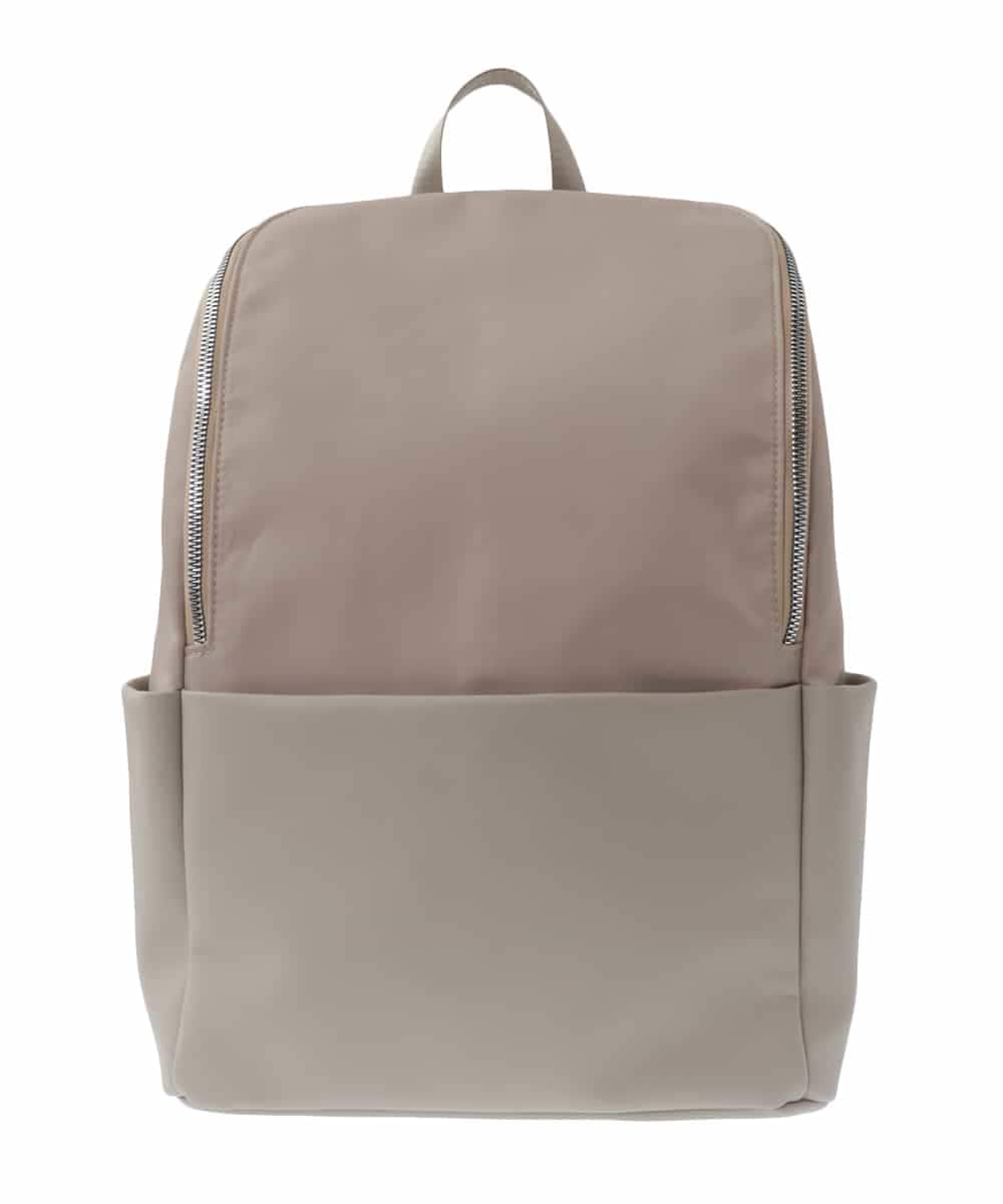 BPCAW41150 MK MICHEL KLEIN BAG(MK ミッシェルクラン バッグ) 異素材ジョイントラウンドジップリュック ベージュ