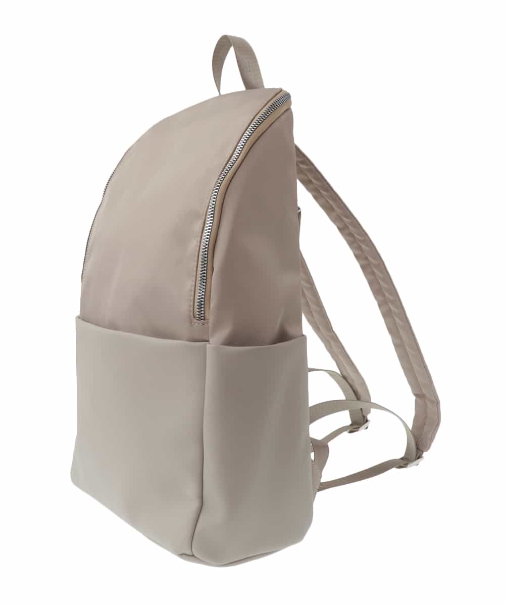 BPCAW41150 MK MICHEL KLEIN BAG(MK ミッシェルクラン バッグ) 異素材ジョイントラウンドジップリュック ベージュ
