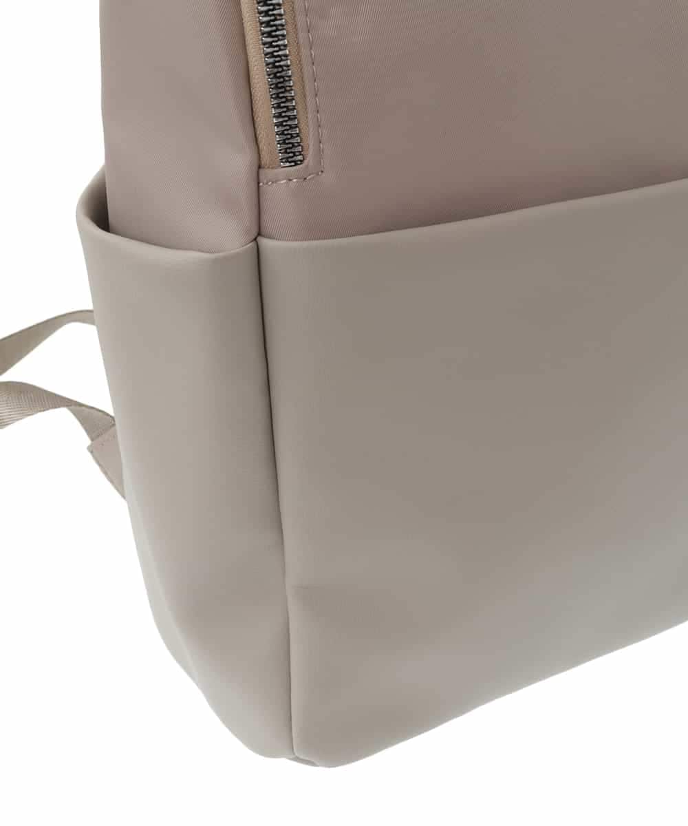 BPCAW41150 MK MICHEL KLEIN BAG(MK ミッシェルクラン バッグ) 異素材ジョイントラウンドジップリュック ベージュ