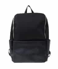 BPCAW41150 MK MICHEL KLEIN BAG(MK ミッシェルクラン バッグ) 異素材ジョイントラウンドジップリュック ブラック