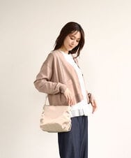 BPCEA11120 MK MICHEL KLEIN BAG(MK ミッシェルクラン バッグ) [2WAY]サイドギャザーサテントートバッグ ベージュ
