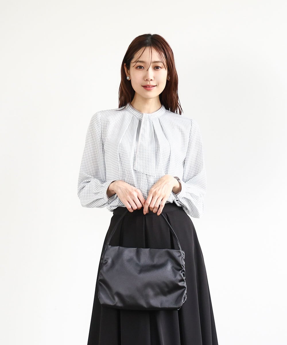 BPCEA11120 MK MICHEL KLEIN BAG(MK ミッシェルクラン バッグ) [2WAY]サイドギャザーサテントートバッグ ベージュ