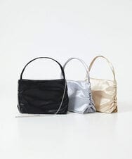 BPCEA11120 MK MICHEL KLEIN BAG(MK ミッシェルクラン バッグ) [2WAY]サイドギャザーサテントートバッグ ベージュ