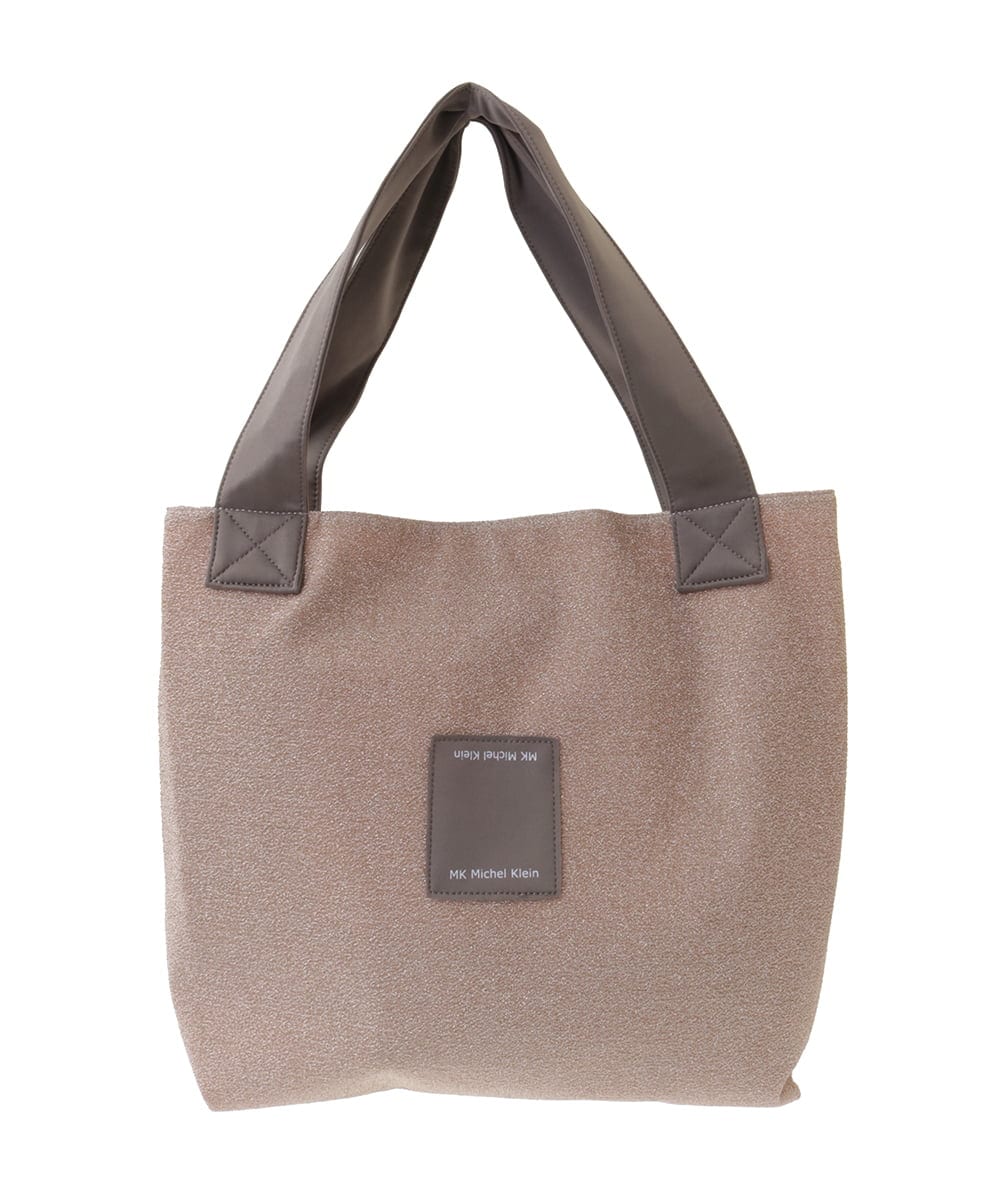 BPCEA12120 MK MICHEL KLEIN BAG(MK ミッシェルクラン バッグ) メタリックラメスクエアトートバッグ ライトブルー