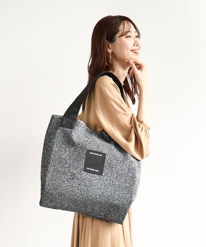 BPCEA12120 MK MICHEL KLEIN BAG メタリックラメスクエアトートバッグ