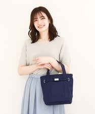 BPCEA21140 MK MICHEL KLEIN BAG(MK ミッシェルクラン バッグ) [収納アドバイザー監修/2WAY]インバッグ付きトートバッグ ネイビー