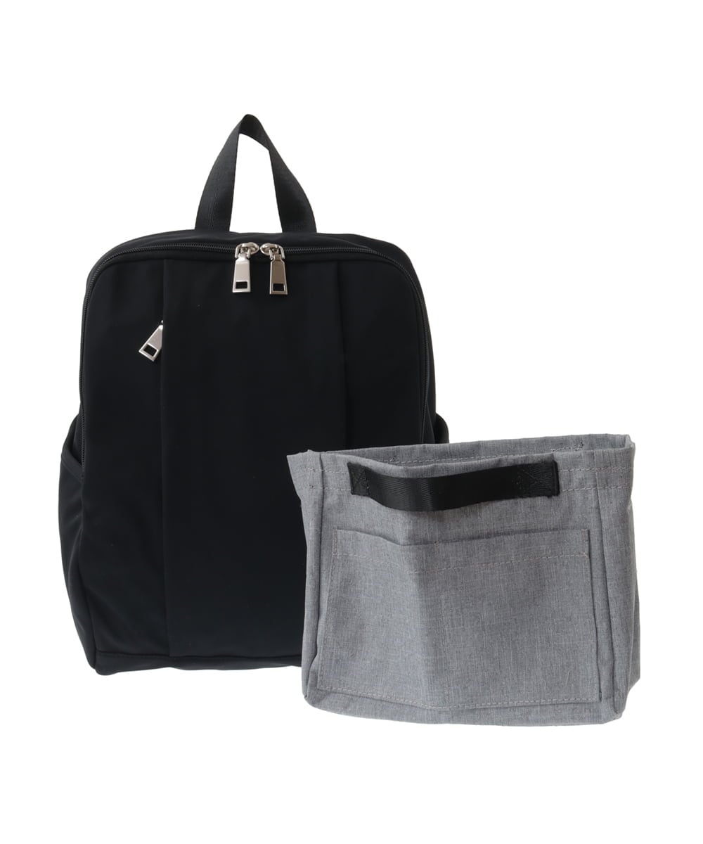 BPCEA22160 MK MICHEL KLEIN BAG(MK ミッシェルクラン バッグ) [撥水/収納アドバイザー監修]タックデザインコンパクトリュック マスタード
