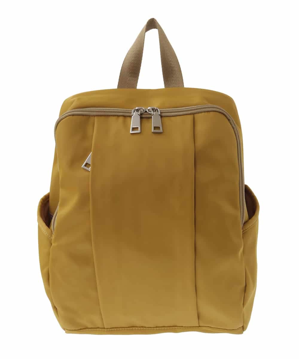 BPCEA22160 MK MICHEL KLEIN BAG(MK ミッシェルクラン バッグ) [撥水/収納アドバイザー監修]タックデザインコンパクトリュック マスタード