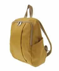 BPCEA22160 MK MICHEL KLEIN BAG(MK ミッシェルクラン バッグ) [撥水/収納アドバイザー監修]タックデザインコンパクトリュック マスタード