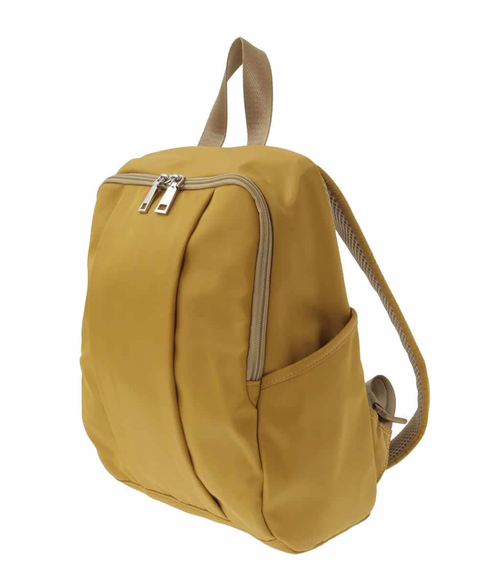 BPCEA22160 MK MICHEL KLEIN BAG(MK ミッシェルクラン バッグ) [撥水/収納アドバイザー監修]タックデザインコンパクトリュック マスタード