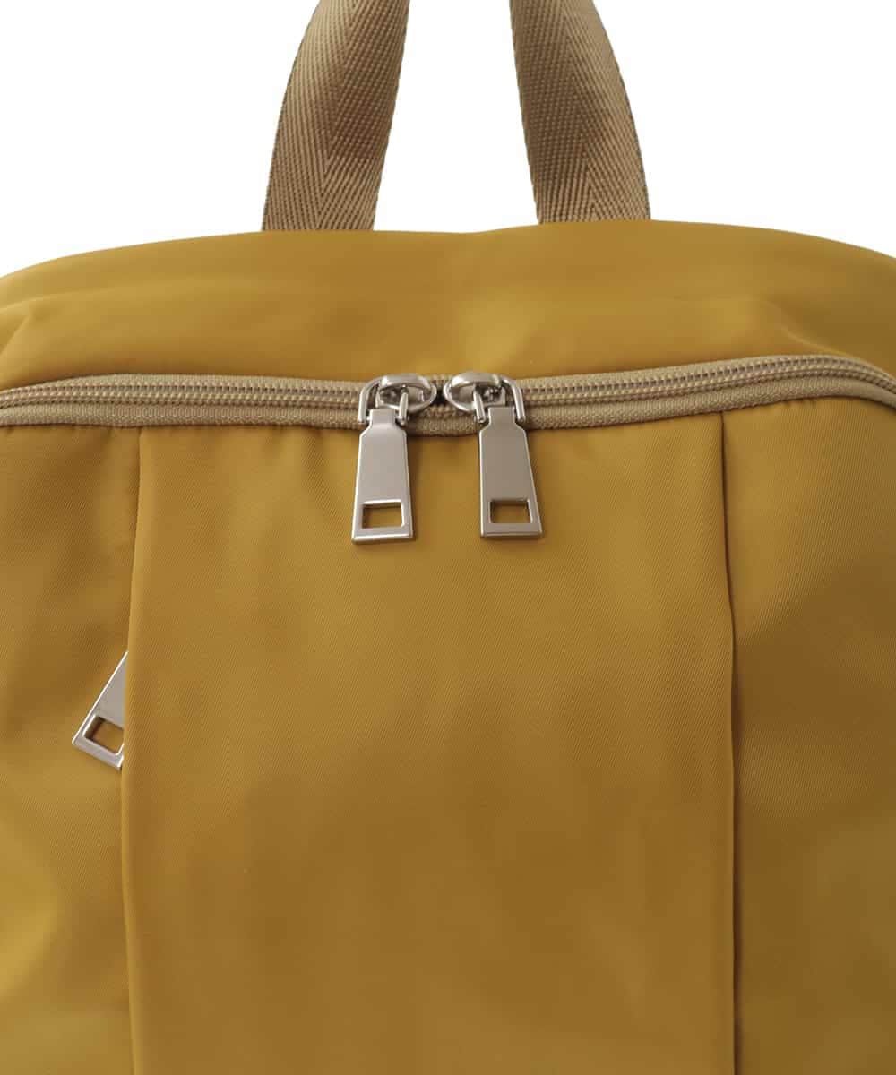 BPCEA22160 MK MICHEL KLEIN BAG(MK ミッシェルクラン バッグ) [撥水/収納アドバイザー監修]タックデザインコンパクトリュック マスタード