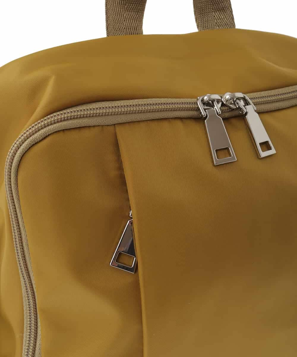 BPCEA22160 MK MICHEL KLEIN BAG(MK ミッシェルクラン バッグ) [撥水/収納アドバイザー監修]タックデザインコンパクトリュック マスタード