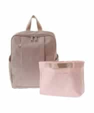 BPCEA22160 MK MICHEL KLEIN BAG(MK ミッシェルクラン バッグ) [撥水/収納アドバイザー監修]タックデザインコンパクトリュック ベージュ