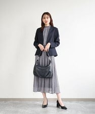 BPCEA31150 MK MICHEL KLEIN BAG(MK ミッシェルクラン バッグ) [2WAY]フラワーパンチングデザイントートバッグ ネイビー
