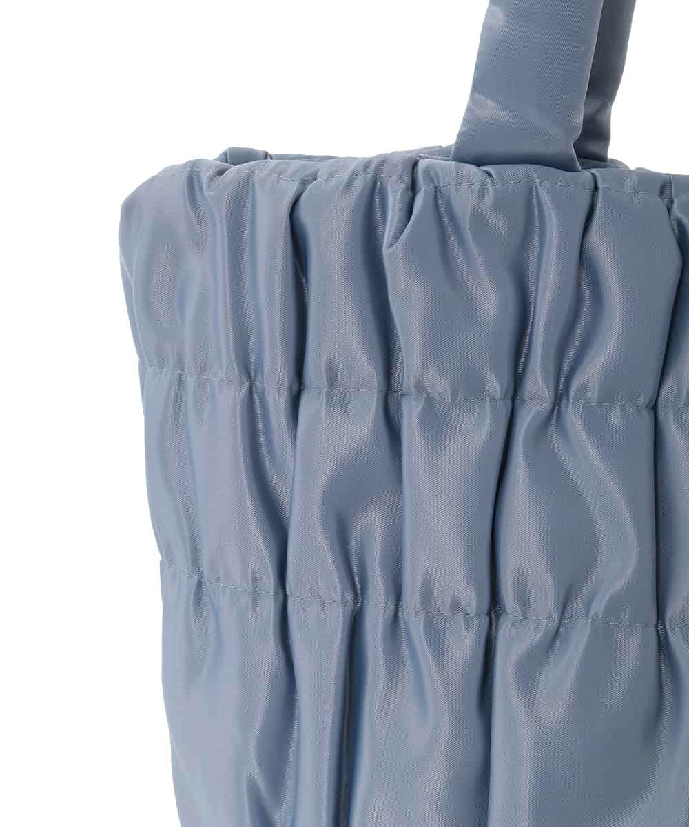 BPCED12120 MK MICHEL KLEIN BAG(MK ミッシェルクラン バッグ) [A4収納可/300g以下の軽量]ギャザーデザインナイロントートバッグ ライトブルー