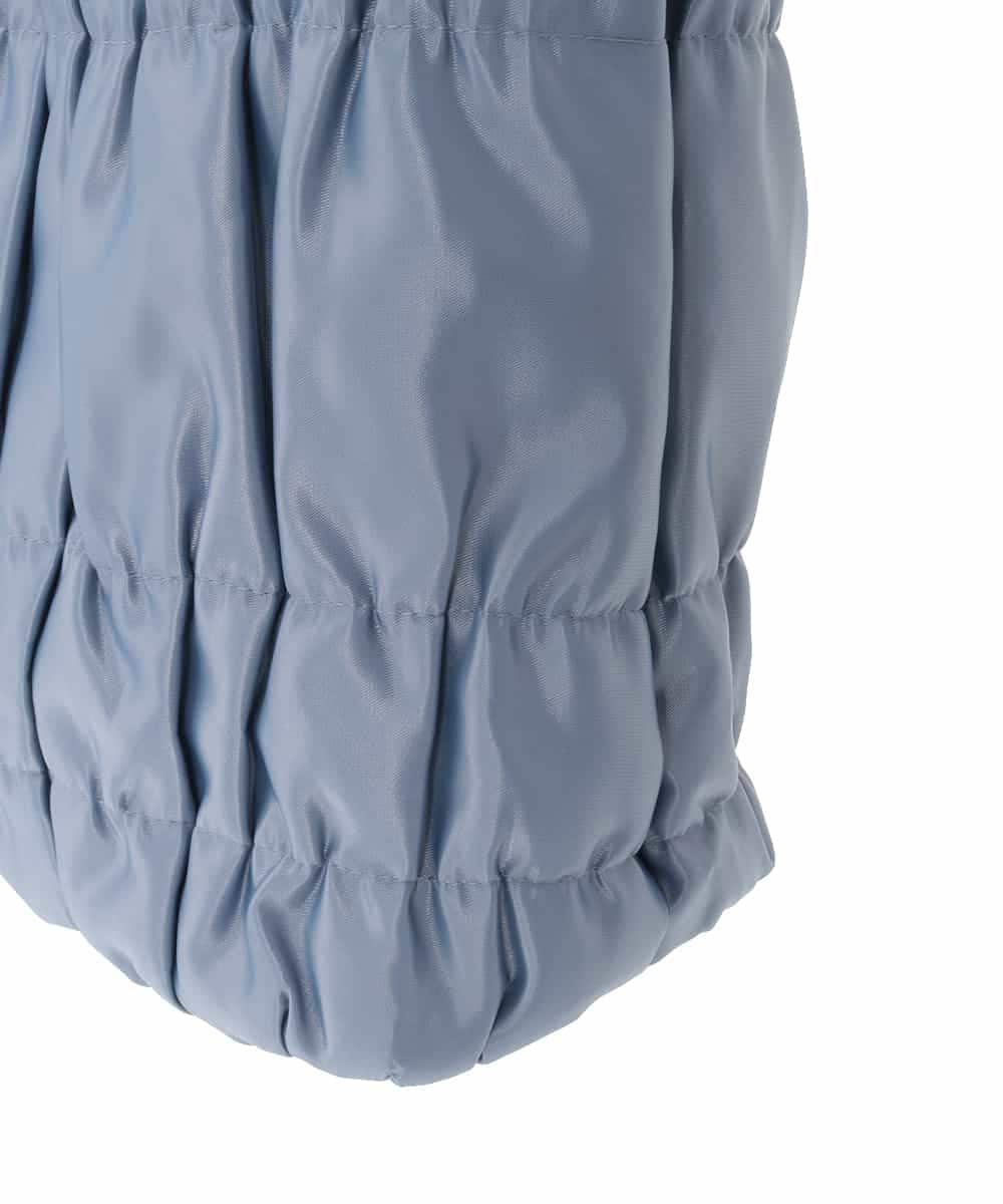 BPCED12120 MK MICHEL KLEIN BAG(MK ミッシェルクラン バッグ) [A4収納可/300g以下の軽量]ギャザーデザインナイロントートバッグ ライトブルー