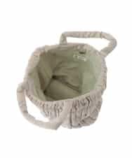 BPCED12120 MK MICHEL KLEIN BAG(MK ミッシェルクラン バッグ) [A4収納可/300g以下の軽量]ギャザーデザインナイロントートバッグ ライトブルー