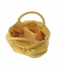 BPCED21150 MK MICHEL KLEIN BAG(MK ミッシェルクラン バッグ) [2WAY]パンチングデザインラウンドミニバッグ シルバー