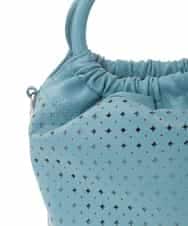 BPCED21150 MK MICHEL KLEIN BAG(MK ミッシェルクラン バッグ) [2WAY]パンチングデザインラウンドミニバッグ シルバー