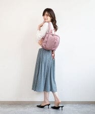 BPCED22150 MK MICHEL KLEIN BAG(MK ミッシェルクラン バッグ) [撥水]フロントタックデザインミニリュック ピンク