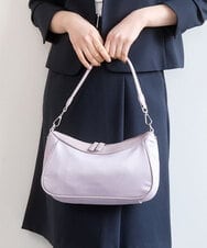 BPCED23160 MK MICHEL KLEIN BAG(MK ミッシェルクラン バッグ) [軽量/2WAY]異素材ポイントラウンドショルダーバッグ ラベンダー