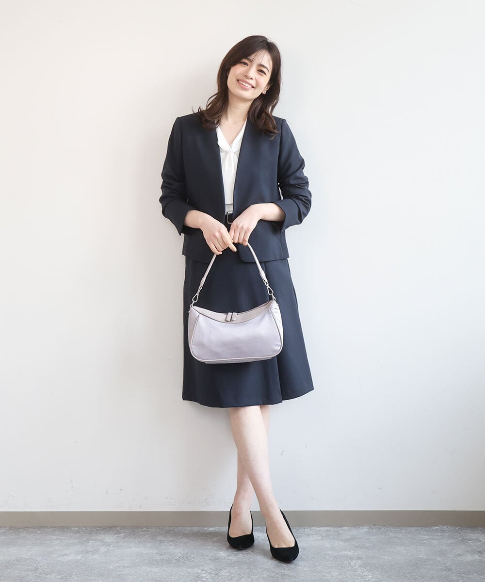 BPCED23160 MK MICHEL KLEIN BAG(MK ミッシェルクラン バッグ) [軽量/2WAY]異素材ポイントラウンドショルダーバッグ ラベンダー