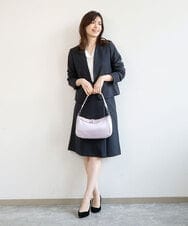 BPCED23160 MK MICHEL KLEIN BAG(MK ミッシェルクラン バッグ) [軽量/2WAY]異素材ポイントラウンドショルダーバッグ ラベンダー