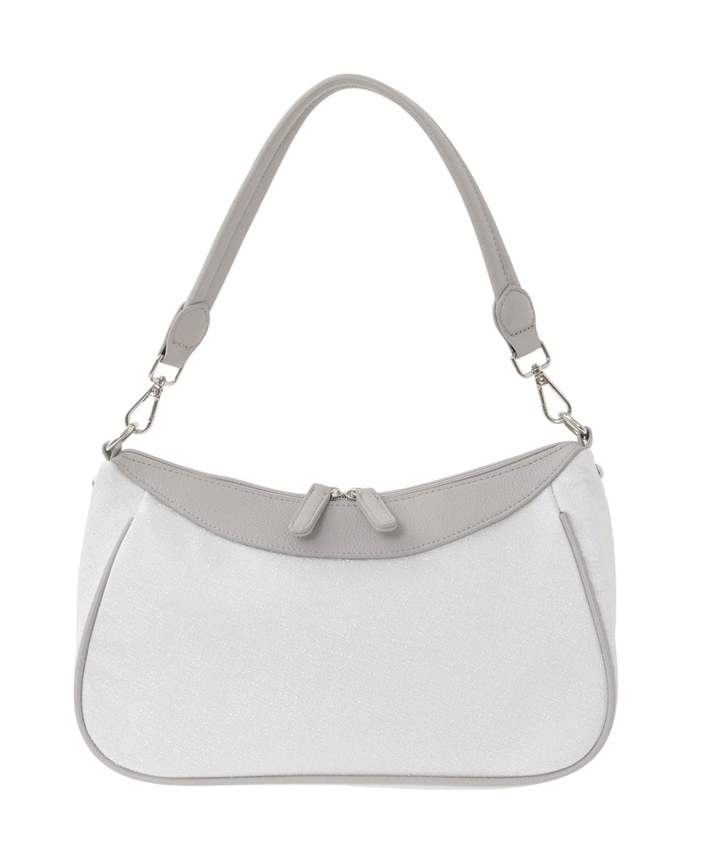 BPCED23160 MK MICHEL KLEIN BAG(MK ミッシェルクラン バッグ) [軽量/2WAY]異素材ポイントラウンドショルダーバッグ ラベンダー