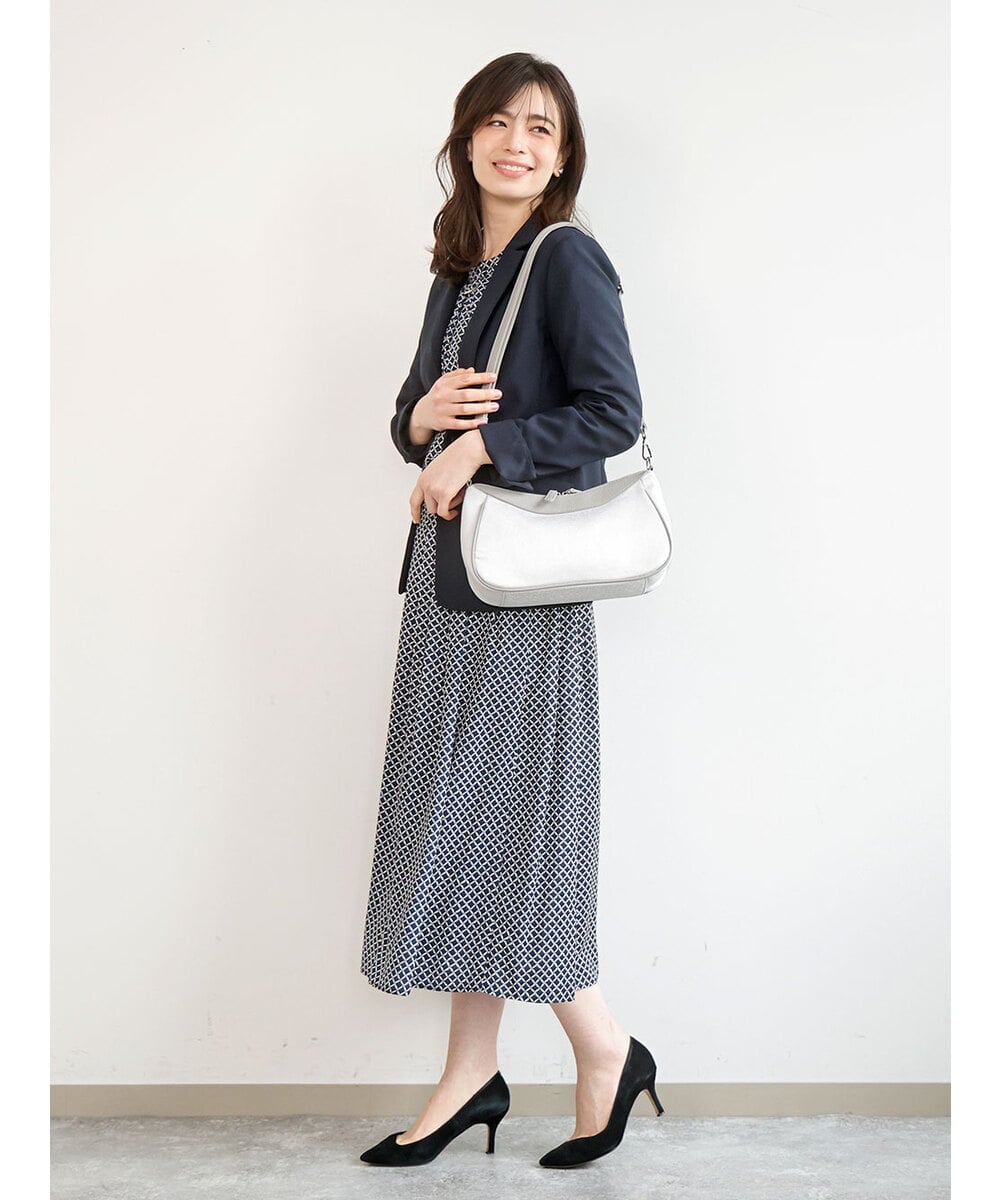 BPCED23160 MK MICHEL KLEIN BAG(MK ミッシェルクラン バッグ) [軽量/2WAY]異素材ポイントラウンドショルダーバッグ ラベンダー