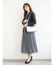 BPCED23160 MK MICHEL KLEIN BAG(MK ミッシェルクラン バッグ) [軽量/2WAY]異素材ポイントラウンドショルダーバッグ ラベンダー