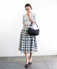 BPCED23160 MK MICHEL KLEIN BAG(MK ミッシェルクラン バッグ) [軽量/2WAY]異素材ポイントラウンドショルダーバッグ ラベンダー