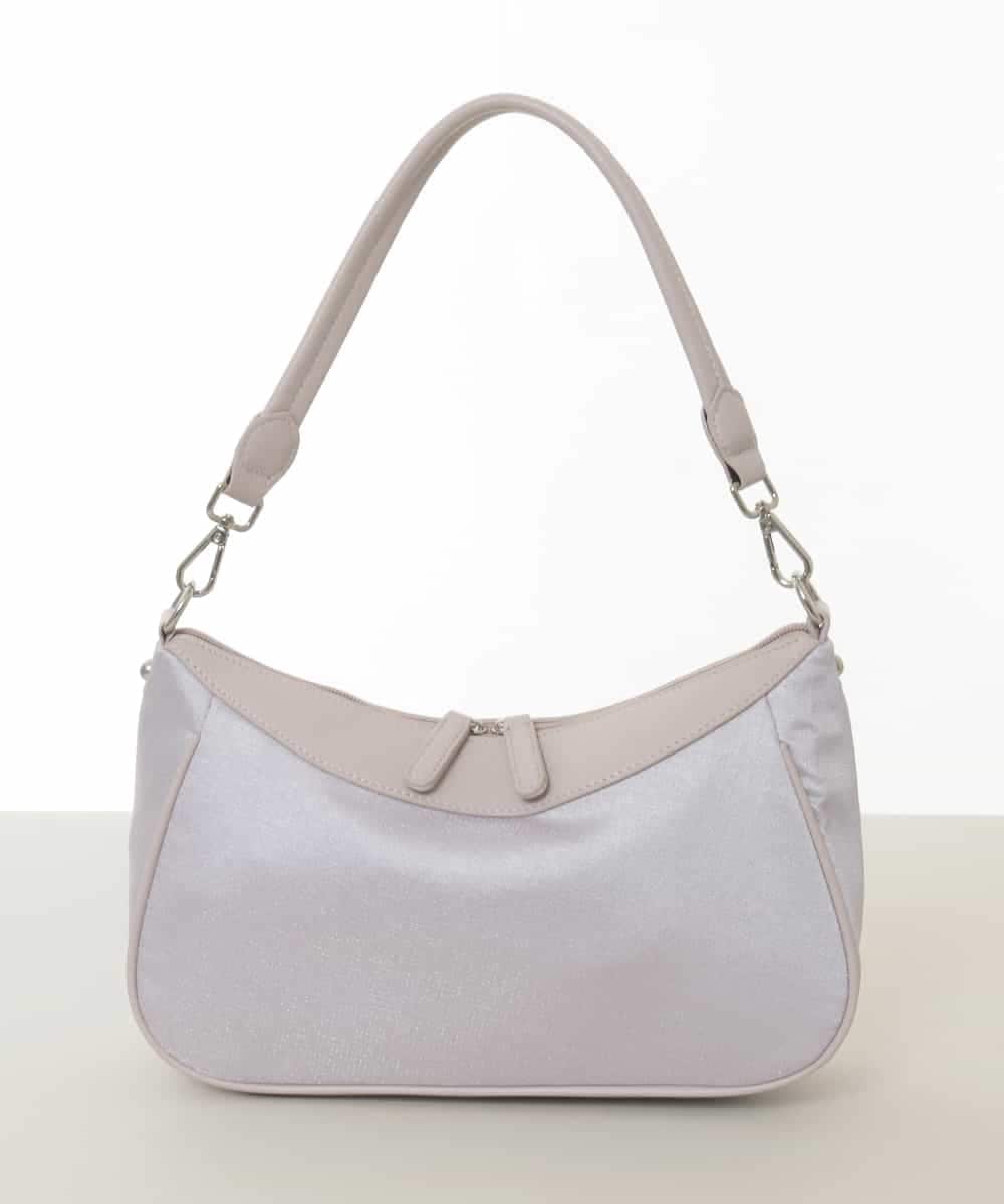 BPCED23160 MK MICHEL KLEIN BAG(MK ミッシェルクラン バッグ) [2WAY]異素材ポイントラウンドショルダーバッグ ラベンダー