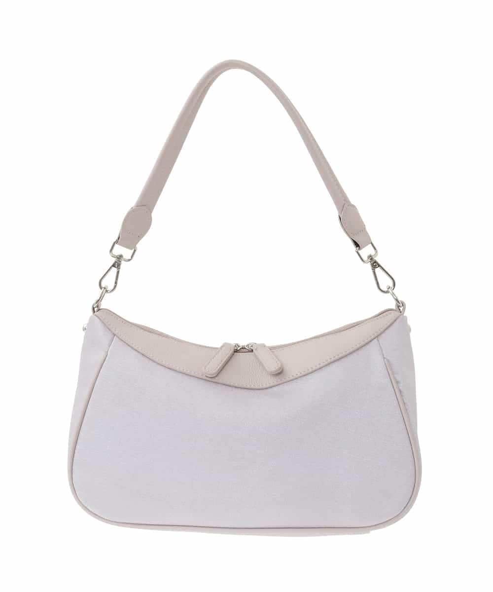 BPCED23160 MK MICHEL KLEIN BAG(MK ミッシェルクラン バッグ) [2WAY]異素材ポイントラウンドショルダーバッグ ラベンダー