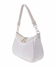 BPCED23160 MK MICHEL KLEIN BAG(MK ミッシェルクラン バッグ) [2WAY]異素材ポイントラウンドショルダーバッグ ラベンダー